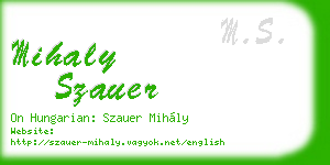 mihaly szauer business card